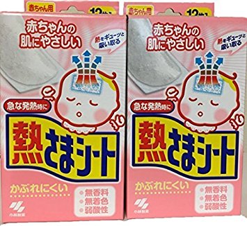 Kobayashi Netsusama Sheets for Babies (0 to 2 Years Old For) 12 Sheets  x 2 pack