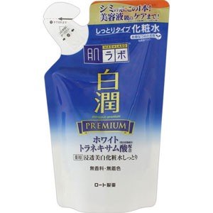 Rohto Hadalabo Shirojun Premium penetrates Medicated Whitening Makeup Water Moist Refill 170ml